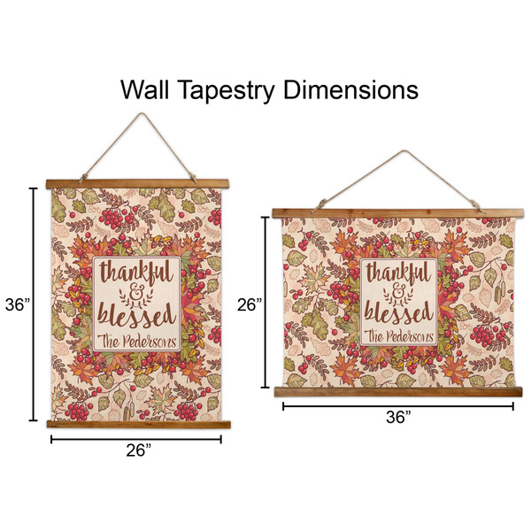 Thankful & Blessed Wall Hanging Tapestries - Parent/Sizing