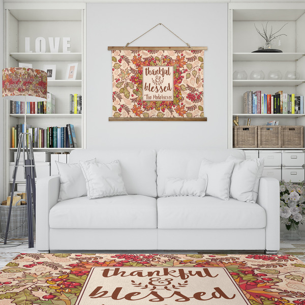 Thankful & Blessed Wall Hanging Tapestry - IN CONTEXT