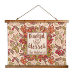 Thankful & Blessed Wall Hanging Tapestry - Wide (Personalized)
