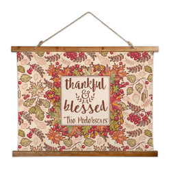 Thankful & Blessed Wall Hanging Tapestry - Wide (Personalized)