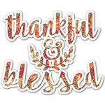 Thankful & Blessed Monogram Decal - Large