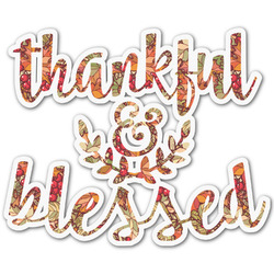 Thankful & Blessed Monogram Decal - Medium (Personalized)