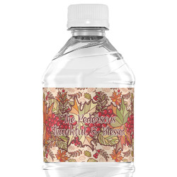 Thankful & Blessed Water Bottle Labels - Custom Sized (Personalized)