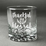 Thankful & Blessed Whiskey Glass (Single) (Personalized)