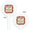 Thankful & Blessed White Plastic 5.5" Stir Stick - Double Sided - Round - Front & Back