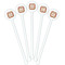 Thankful & Blessed White Plastic 5.5" Stir Stick - Fan View