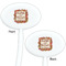 Thankful & Blessed White Plastic 7" Stir Stick - Double Sided - Oval - Front & Back