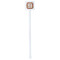 Thankful & Blessed White Plastic Stir Stick - Single Sided - Square - Single Stick