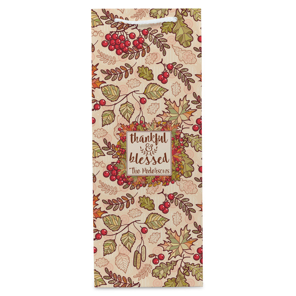 Thankful & Blessed Wine Gift Bag - Gloss - Front