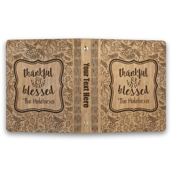 Thankful & Blessed Wood 3-Ring Binders - 1" Half-Letter - Approval