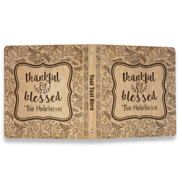 Thankful & Blessed Wood 3-Ring Binders - 1" Letter - Approval
