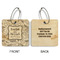 Thankful & Blessed Wood Luggage Tags - Square - Approval