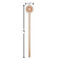 Thankful & Blessed Wooden 6" Stir Stick - Round - Dimensions