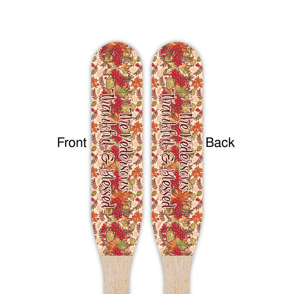 Thankful & Blessed Wooden Food Pick - Paddle - Double Sided - Front & Back