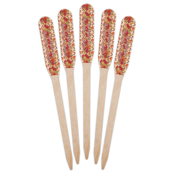 Thankful & Blessed Wooden Food Pick - Paddle - Fan View