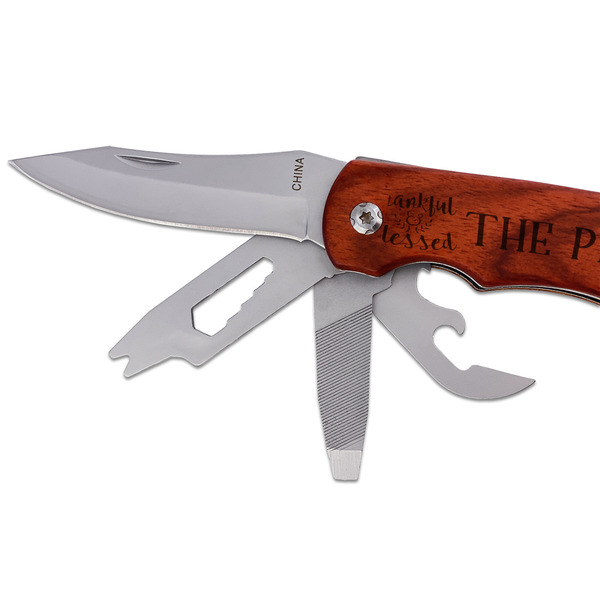 Thankful & Blessed Wrench Multi-tool - DETAIL (knife end)