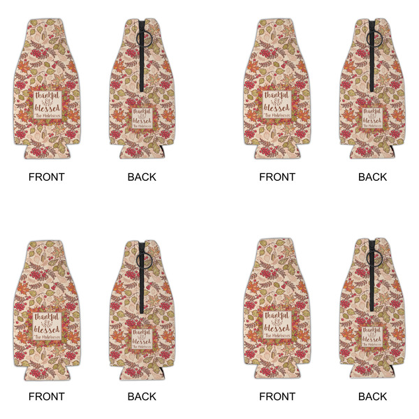 Thankful & Blessed Zipper Bottle Cooler - Set of 4 - APPROVAL