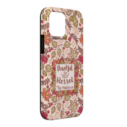 Thankful & Blessed iPhone Case - Rubber Lined - iPhone 13 Pro Max (Personalized)