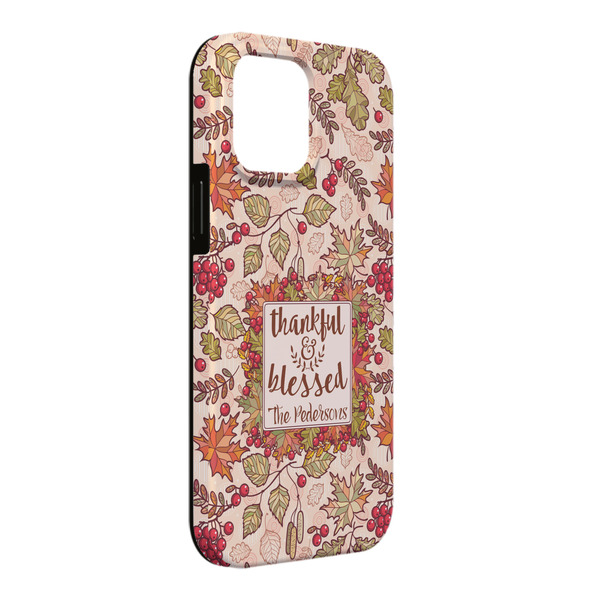 Custom Thankful & Blessed iPhone Case - Rubber Lined - iPhone 13 Pro Max (Personalized)