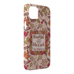Thankful & Blessed iPhone Case - Plastic - iPhone 14 Plus (Personalized)
