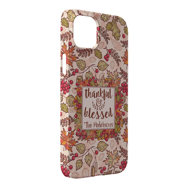 Custom Thankful & Blessed iPhone Case - Plastic - iPhone 14 Plus (Personalized)