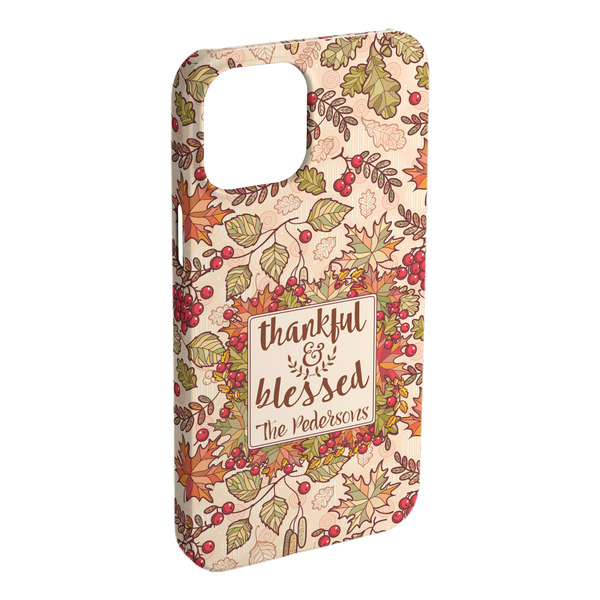 Custom Thankful & Blessed iPhone Case - Plastic - iPhone 15 Pro Max (Personalized)