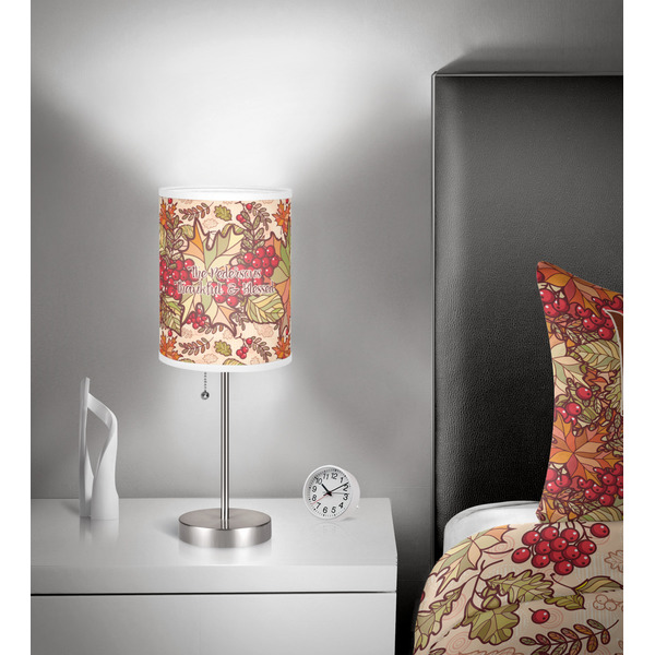 Thanksgiving Quotes and Sayings 7 inch drum lamp shade - in room