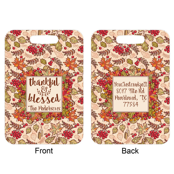 Thanksgiving Quotes and Sayings Aluminum Luggage Tag (Front + Back)