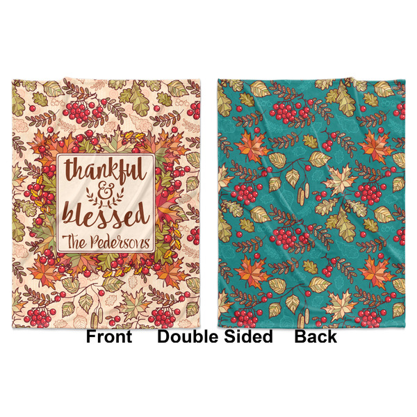 Thanksgiving Quotes and Sayings Baby Blanket (Double Sided - Printed Front and Back)