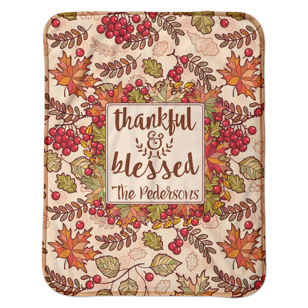 Thanksgiving Quotes and Sayings Baby Sherpa Blanket - Flat