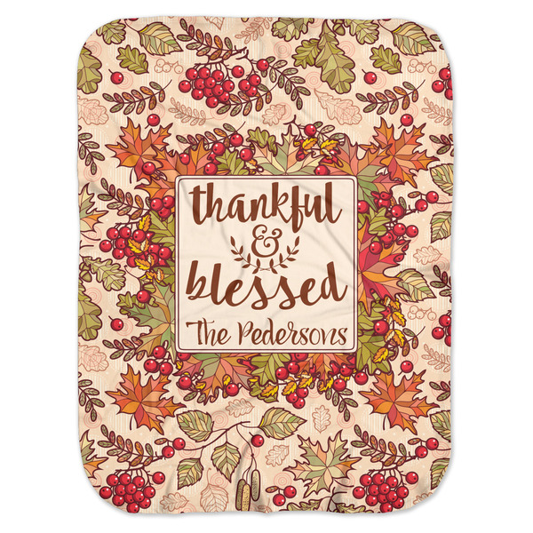 Custom Thankful & Blessed Baby Swaddling Blanket (Personalized)