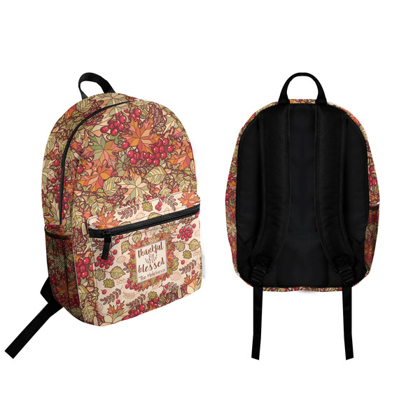 Thanksgiving Quotes and Sayings Backpack front and back - Apvl