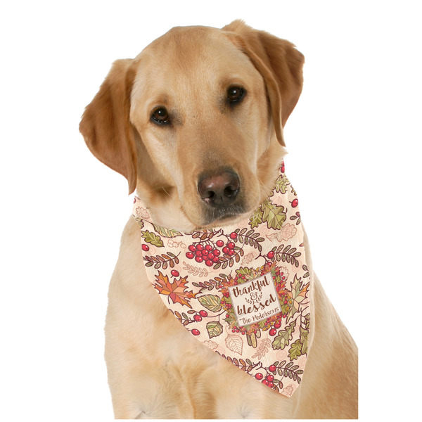 Custom Thankful & Blessed Dog Bandana Scarf w/ Name or Text