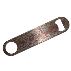 Thankful & Blessed Bar Bottle Opener - Silver w/ Name or Text
