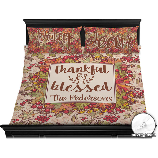 Thanksgiving Quotes and Sayings Bedding Set (King) - Duvet