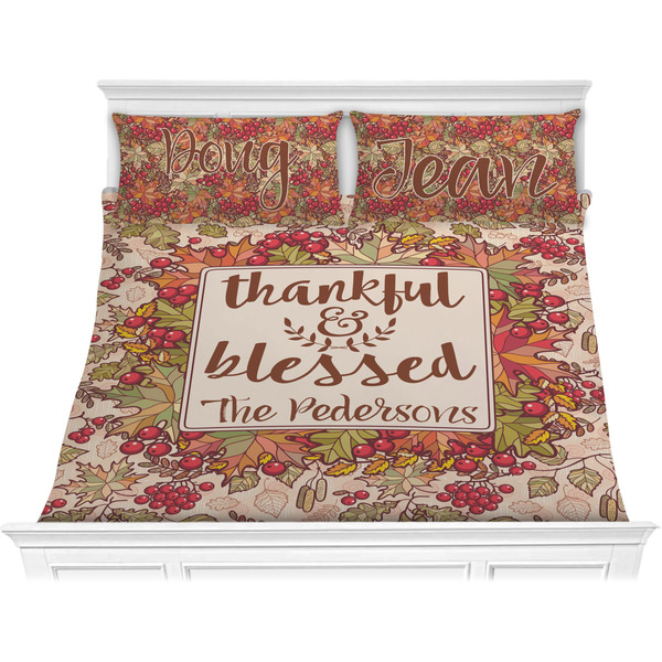 Custom Thankful & Blessed Comforter Set - King (Personalized)
