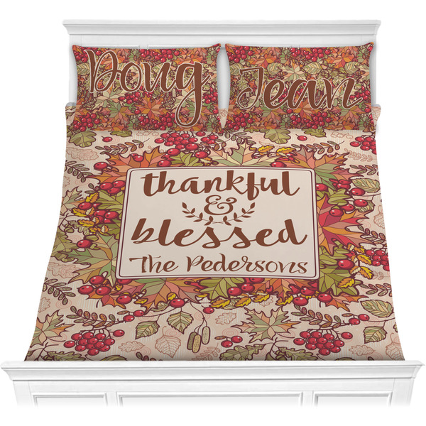 Custom Thankful & Blessed Comforter Set - Full / Queen (Personalized)