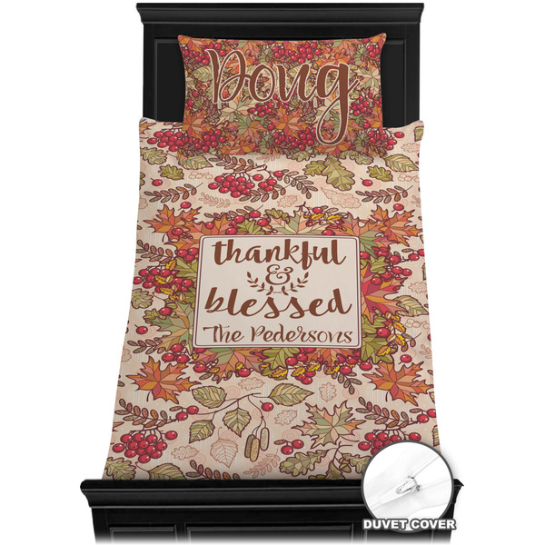 Thanksgiving Quotes and Sayings Bedding Set (TwinXL) - Duvet