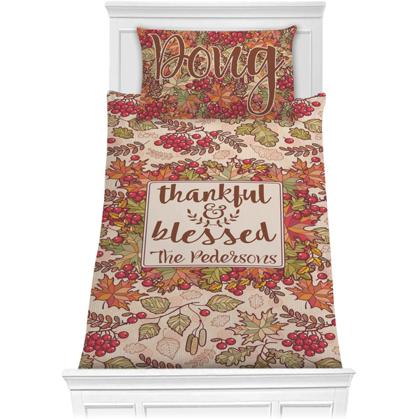 Custom Thankful & Blessed Comforter Set - Twin (Personalized)