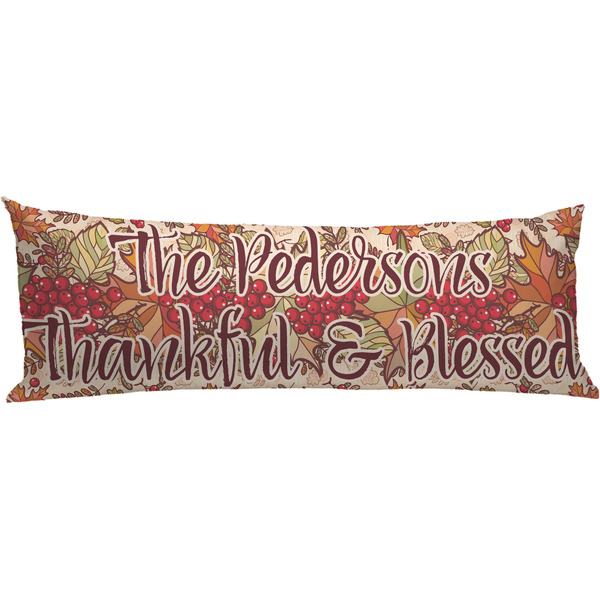 Custom Thankful & Blessed Body Pillow Case (Personalized)
