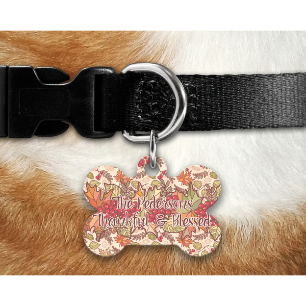 Thanksgiving Quotes and Sayings Bone Shaped Dog Tag on Collar & Dog
