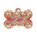 Thankful & Blessed Bone Shaped Dog ID Tag - Small (Personalized)