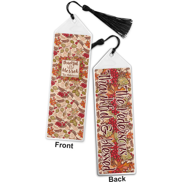 Thanksgiving Quotes and Sayings Bookmark with tassel - Front and Back