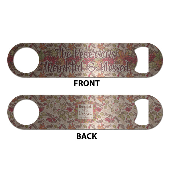 Thanksgiving Quotes and Sayings Bottle Opener - Front & Back