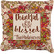 Thanksgiving Quotes and Sayings Burlap Pillow 18"