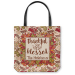 Thankful & Blessed Canvas Tote Bag - Small - 13"x13" (Personalized)