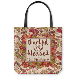 Thankful & Blessed Canvas Tote Bag (Personalized)