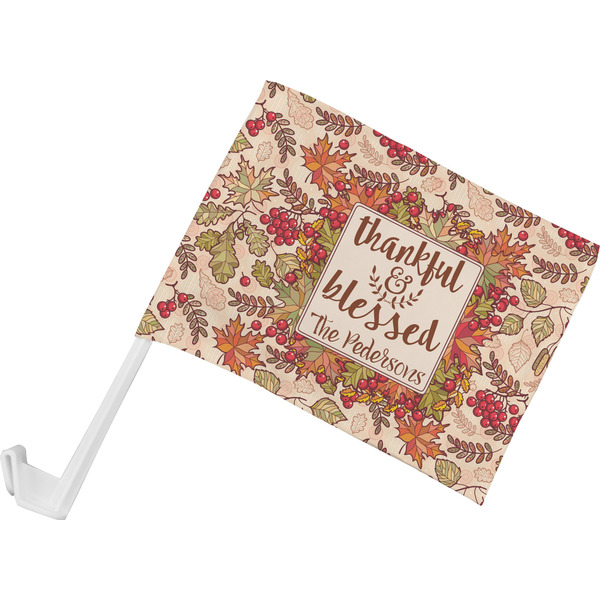 Custom Thankful & Blessed Car Flag - Small w/ Name or Text