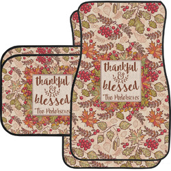 Thankful & Blessed Car Floor Mats Set - 2 Front & 2 Back (Personalized)