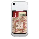 Thankful & Blessed 2-in-1 Cell Phone Credit Card Holder & Screen Cleaner (Personalized)
